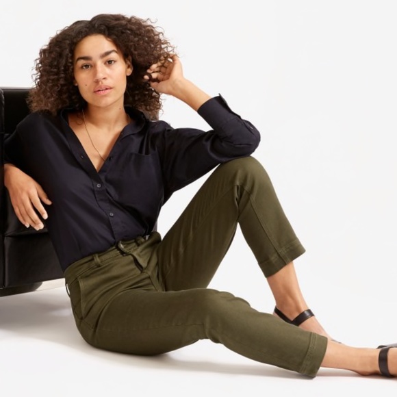 Everlane The Slim Leg Crop Pant (0 R Green) - Picture 4 of 10